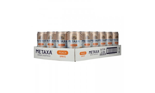 Metaxa Peach Spritz Greek Cocktails Ready to Drink 5% Vol. 24x0,25l Dosen Pfand