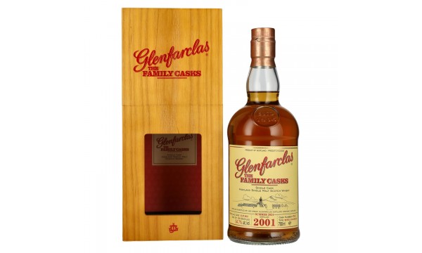 Glenfarclas THE FAMILY CASKS Single Cask SUMMER 2024 Refill Hogshead #3762 2001 54,7% Vol. 0,7l medinėje dežutėje