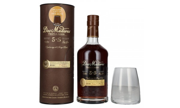 Dos Maderas PX 5+5 Years Old Triple Aged Spirit Drink 40% Vol. 0,7l dovanų dėžutėje su taure