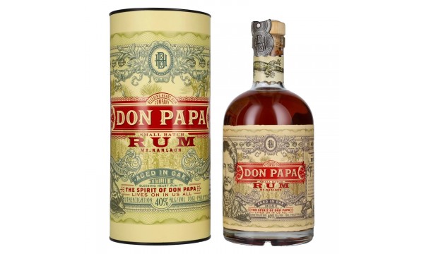 Don Papa 7 Years Old Small Batch Rum - Old Edition 40% Vol. 0,7l dovanų dėžutėje