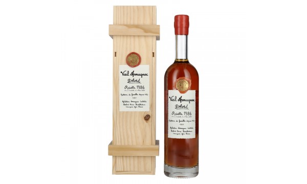 Vieil Armagnac Delord Vintage Récolte 1986 40% Vol. 0,7l medinėje dėžėje Vieil Armagnac Delord Vintage Récolte 1986 40% Vol. 0,7l medinėje dėžėje