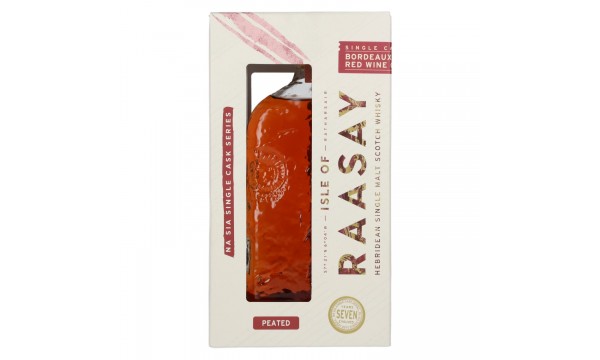 Isle of RAASAY Na Sia Single Cask Series Bordeaux Red Wine Peated Single Malt 60% Vol. 0,7l dovanų dėžutėje