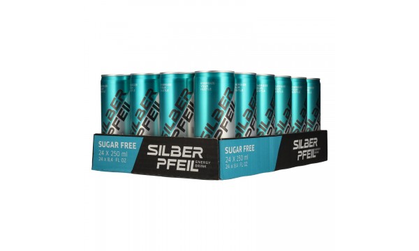 SILBERPFEIL Energy Drink SUGAR FREE 24x0,25l Dosen