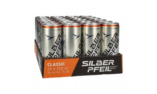 SILBERPFEIL Energy Drink CLASSIC GOLD 24x0,25l Dosen Pfand