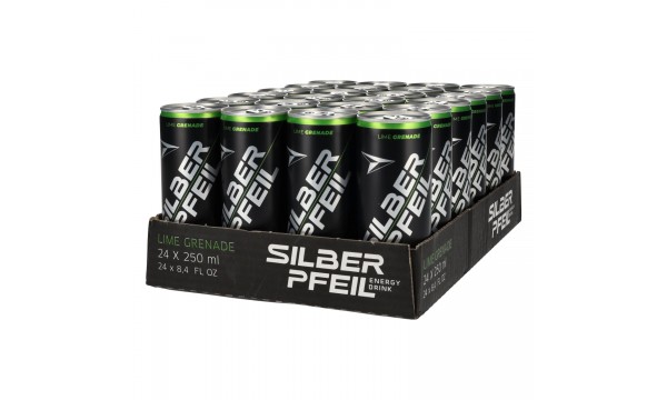 SILBERPFEIL Energy Drink LIME GRENADE Capo Edition 24x0,25l Dosen Pfand