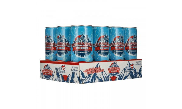 Gschpusi Skiwasser with Schuss 4% Vol. 12x0,25l Dosen Pfand