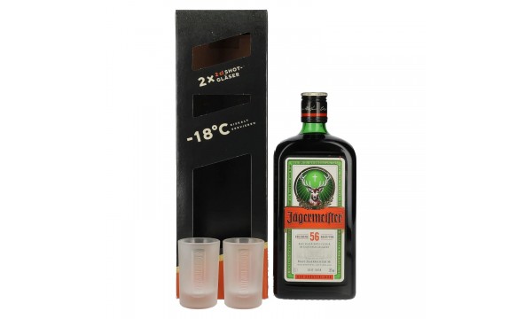 Jägermeister 35% Vol. 0,7l dovanų dėžutėje su 2 taurelėmis Jägermeister 35% Vol. 0,7l dovanų dėžutėje su 2 taurelėmis